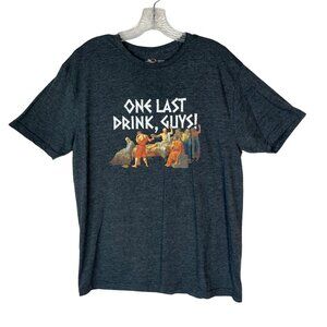 The Philosophers Shirt Graphic Tshirt Large Gray Socrates One Last Drink Guys